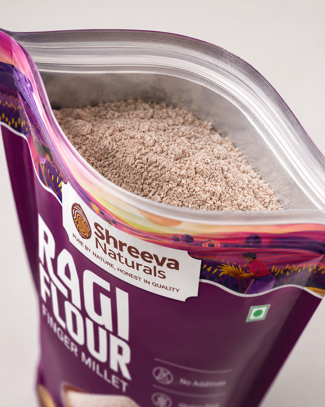 Shreeva Naturals Ragi Flour (Finger Millet Flour) – 500g x 6 (3kg, Pack of 6) | Gluten Free | Rich in Calcium & Fiber | 100% Natural Millet Flour