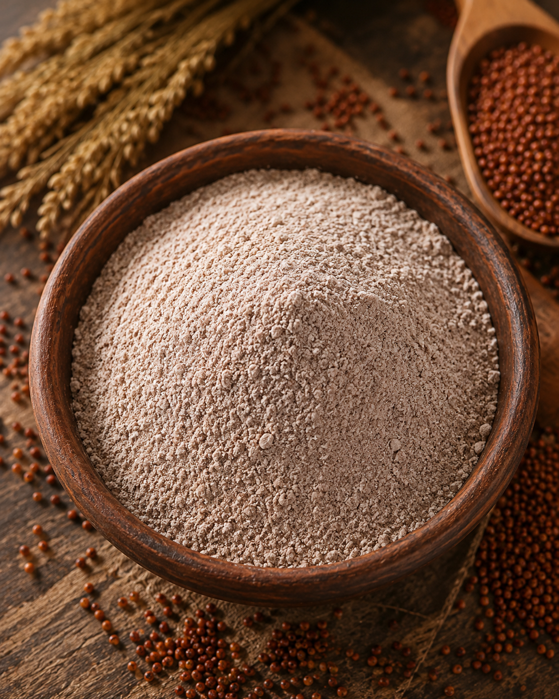 Shreeva Naturals Ragi Flour (Finger Millet Flour) – 500g x 6 (3kg, Pack of 6) | Gluten Free | Rich in Calcium & Fiber | 100% Natural Millet Flour